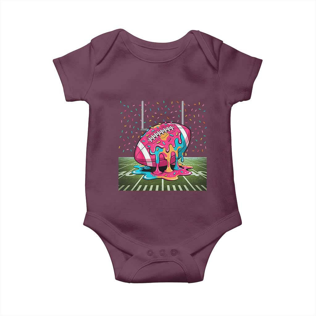 American Football Sprinkles Ice Cream Drip Field Goal Baby Onesie - Wonder Print Shop