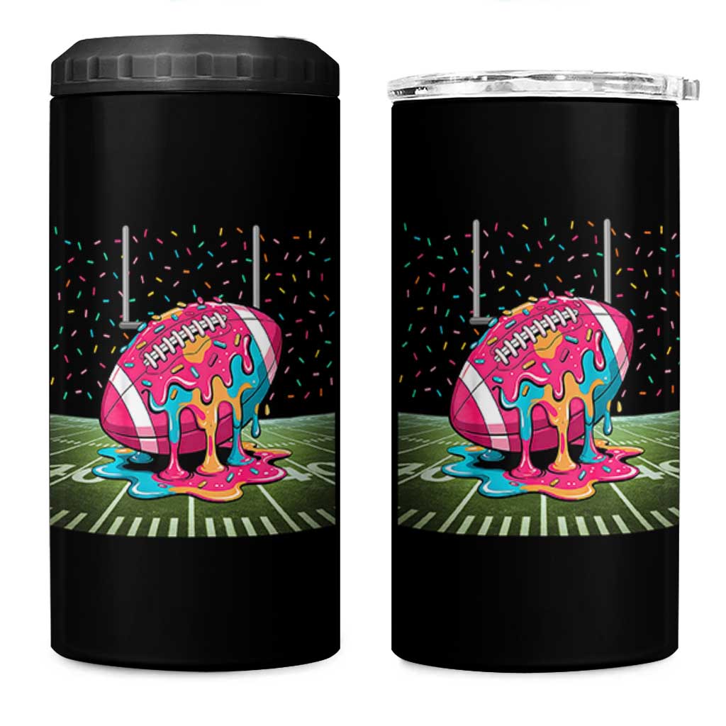 American Football Sprinkles Ice Cream Drip Field Goal 4 in 1 Can Cooler Tumbler - Wonder Print Shop