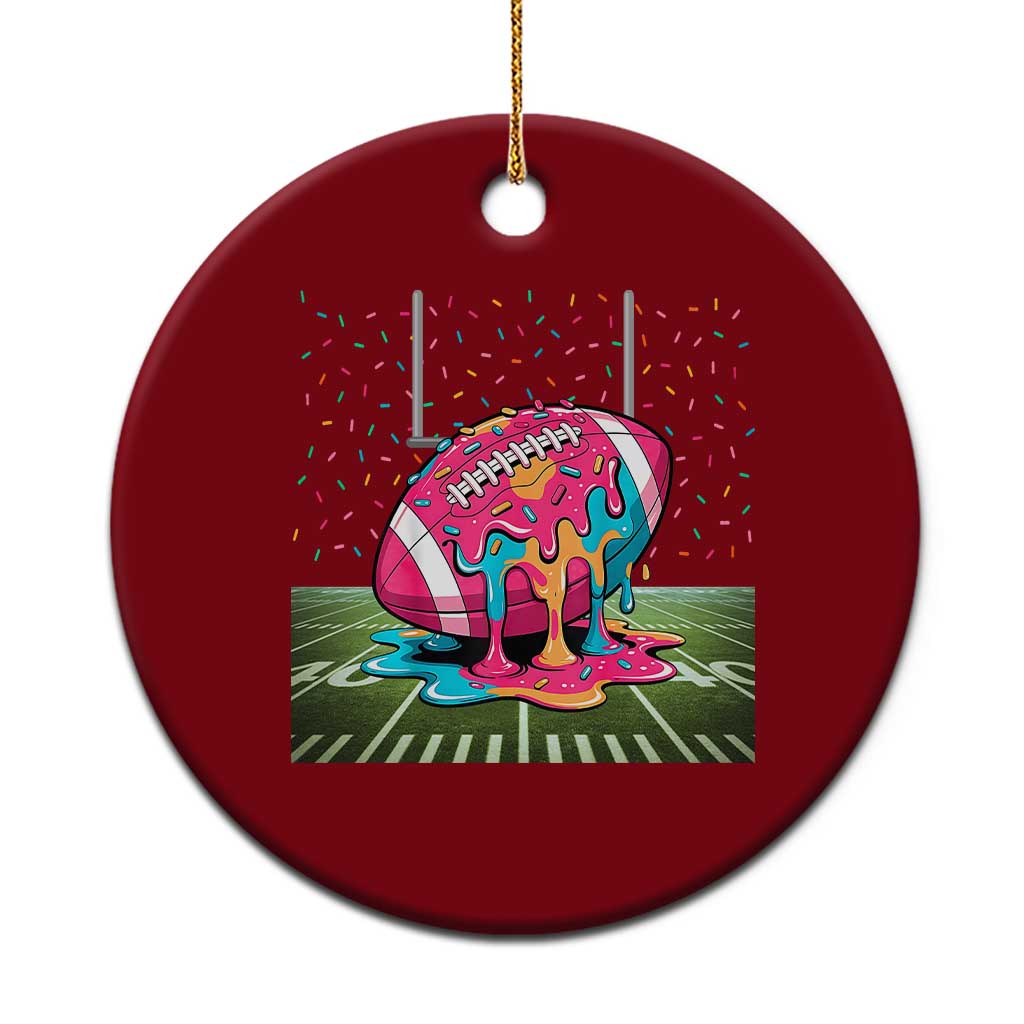 American Football Sprinkles Ice Cream Drip Field Goal Ceramic Ornament - Wonder Print Shop