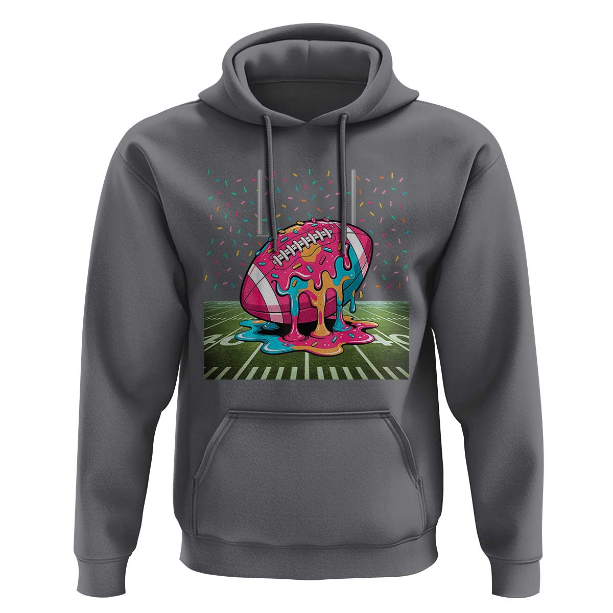 American Football Sprinkles Ice Cream Drip Field Goal Hoodie - Wonder Print Shop