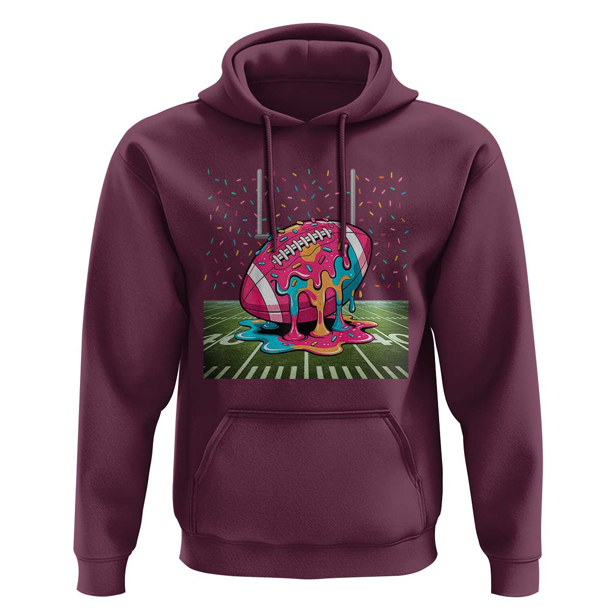 American Football Sprinkles Ice Cream Drip Field Goal Hoodie - Wonder Print Shop
