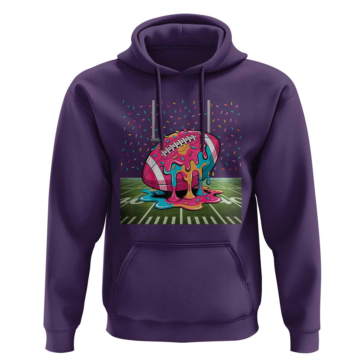 American Football Sprinkles Ice Cream Drip Field Goal Hoodie - Wonder Print Shop