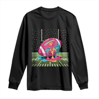 American Football Sprinkles Ice Cream Drip Field Goal Long Sleeve Shirt - Wonder Print Shop