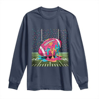 American Football Sprinkles Ice Cream Drip Field Goal Long Sleeve Shirt - Wonder Print Shop