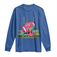 American Football Sprinkles Ice Cream Drip Field Goal Long Sleeve Shirt - Wonder Print Shop