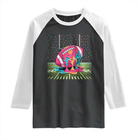 American Football Sprinkles Ice Cream Drip Field Goal Raglan Shirt - Wonder Print Shop