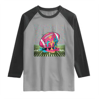 American Football Sprinkles Ice Cream Drip Field Goal Raglan Shirt - Wonder Print Shop