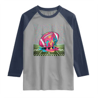 American Football Sprinkles Ice Cream Drip Field Goal Raglan Shirt - Wonder Print Shop