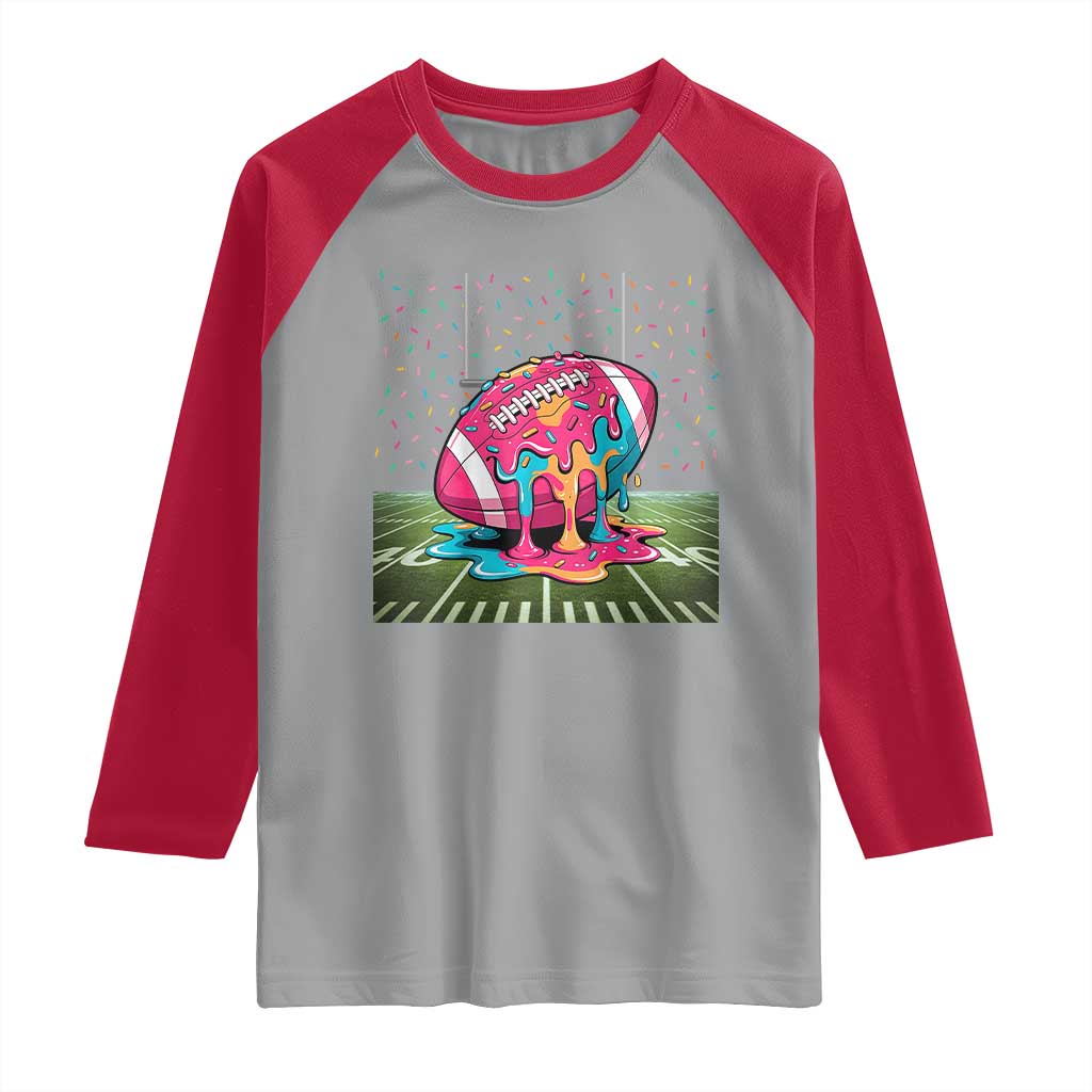 American Football Sprinkles Ice Cream Drip Field Goal Raglan Shirt - Wonder Print Shop