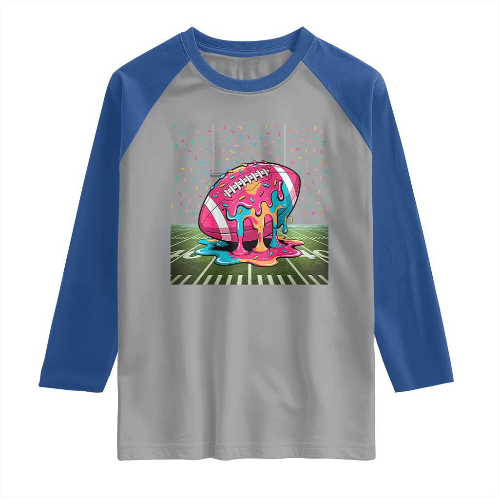 American Football Sprinkles Ice Cream Drip Field Goal Raglan Shirt - Wonder Print Shop