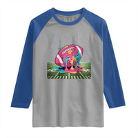 American Football Sprinkles Ice Cream Drip Field Goal Raglan Shirt - Wonder Print Shop