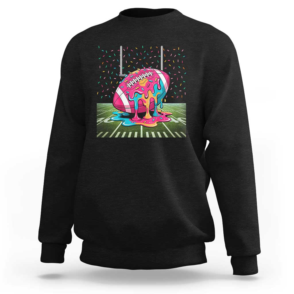 American Football Sprinkles Ice Cream Drip Field Goal Sweatshirt - Wonder Print Shop