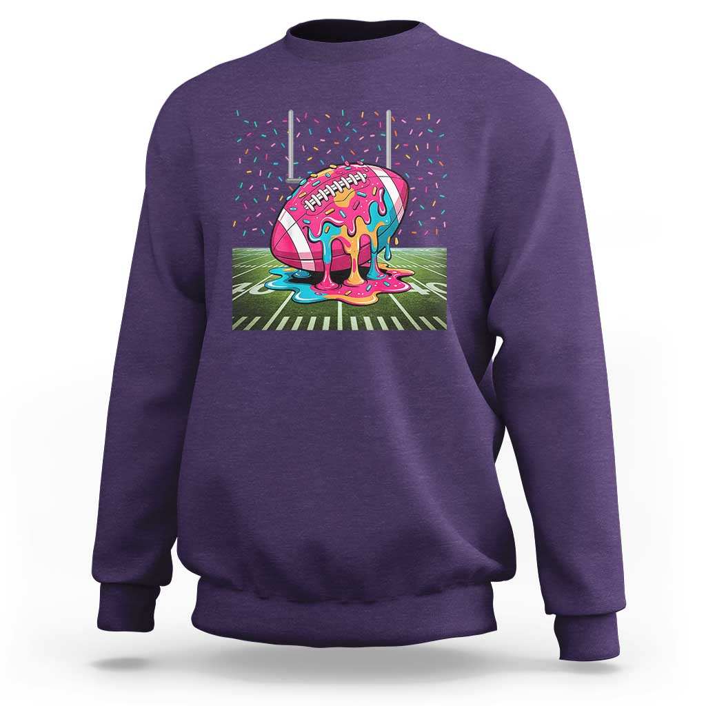 American Football Sprinkles Ice Cream Drip Field Goal Sweatshirt - Wonder Print Shop
