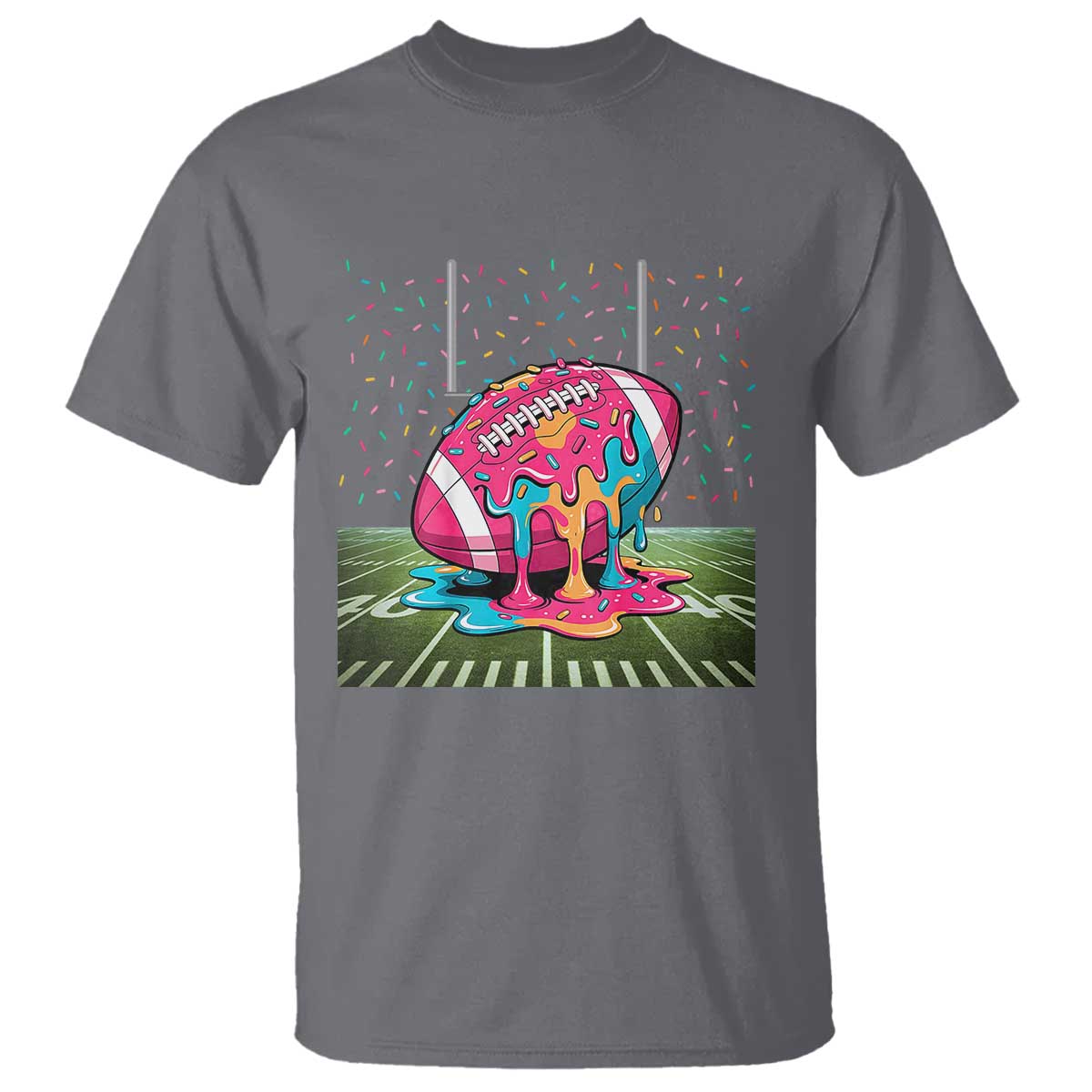 American Football Sprinkles Ice Cream Drip Field Goal T Shirt - Wonder Print Shop