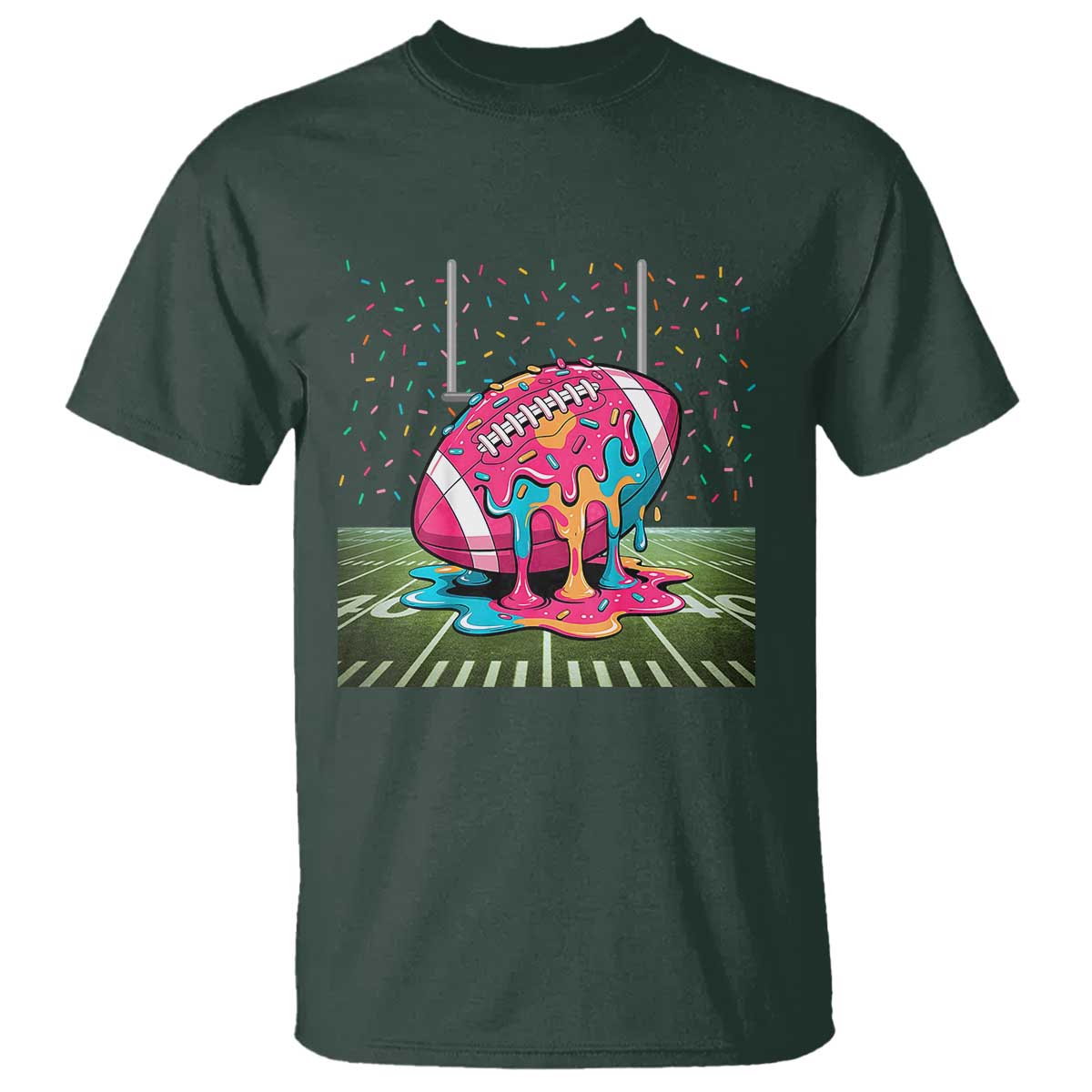 American Football Sprinkles Ice Cream Drip Field Goal T Shirt - Wonder Print Shop