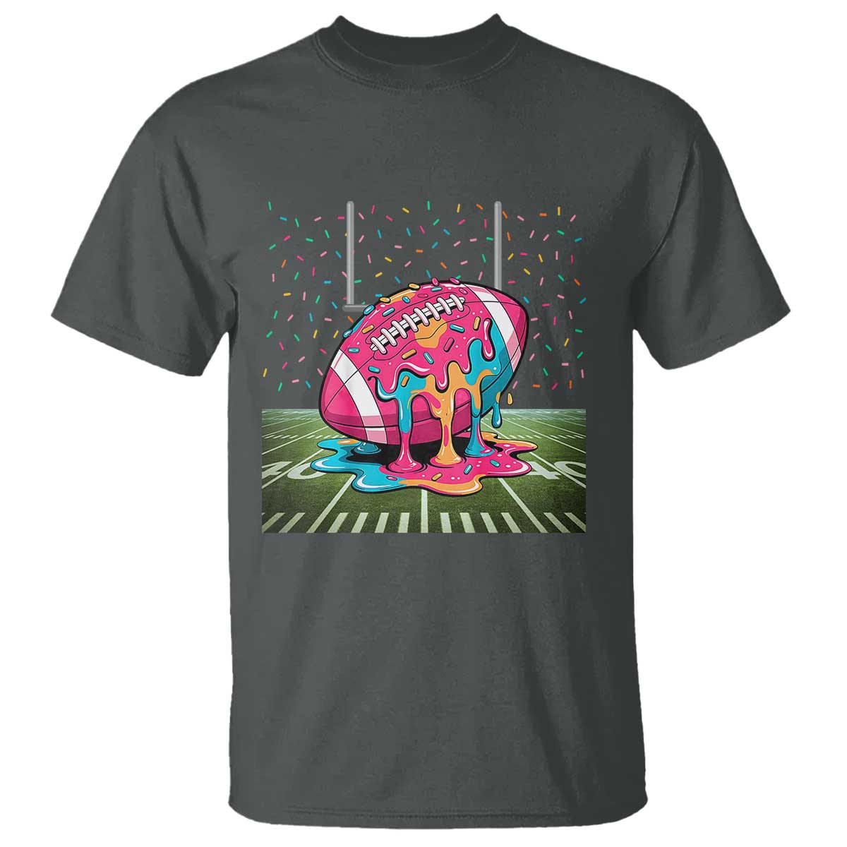 American Football Sprinkles Ice Cream Drip Field Goal T Shirt - Wonder Print Shop