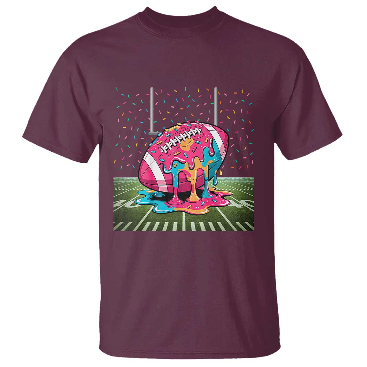 American Football Sprinkles Ice Cream Drip Field Goal T Shirt - Wonder Print Shop