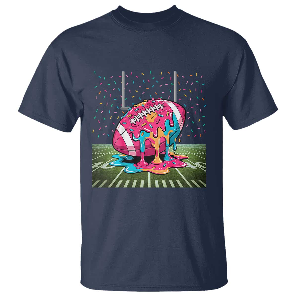 American Football Sprinkles Ice Cream Drip Field Goal T Shirt - Wonder Print Shop