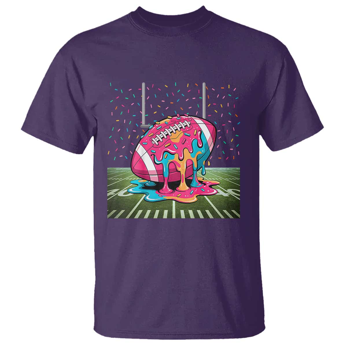 American Football Sprinkles Ice Cream Drip Field Goal T Shirt - Wonder Print Shop