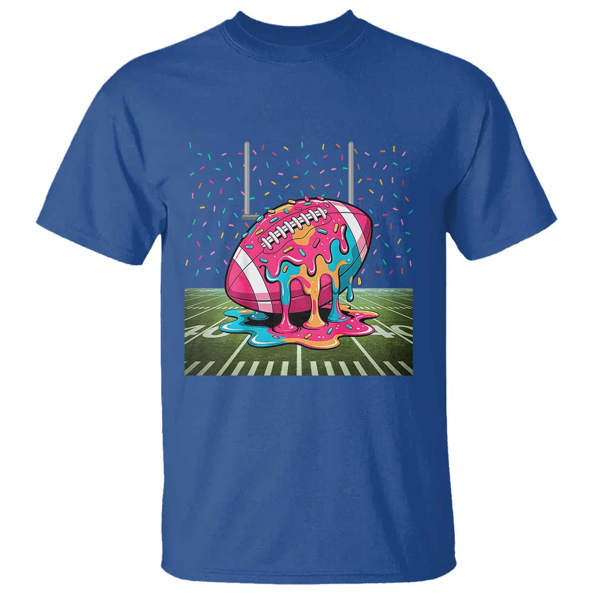 American Football Sprinkles Ice Cream Drip Field Goal T Shirt - Wonder Print Shop