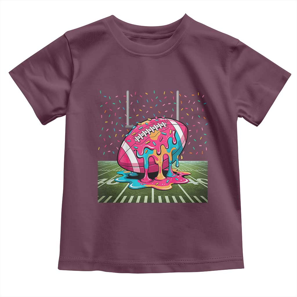 American Football Sprinkles Ice Cream Drip Field Goal Toddler T Shirt - Wonder Print Shop