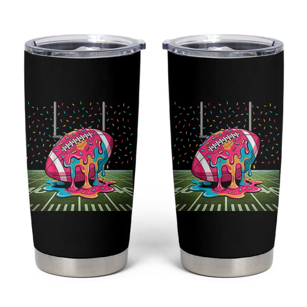 American Football Sprinkles Ice Cream Drip Field Goal Tumbler Cup - Wonder Print Shop