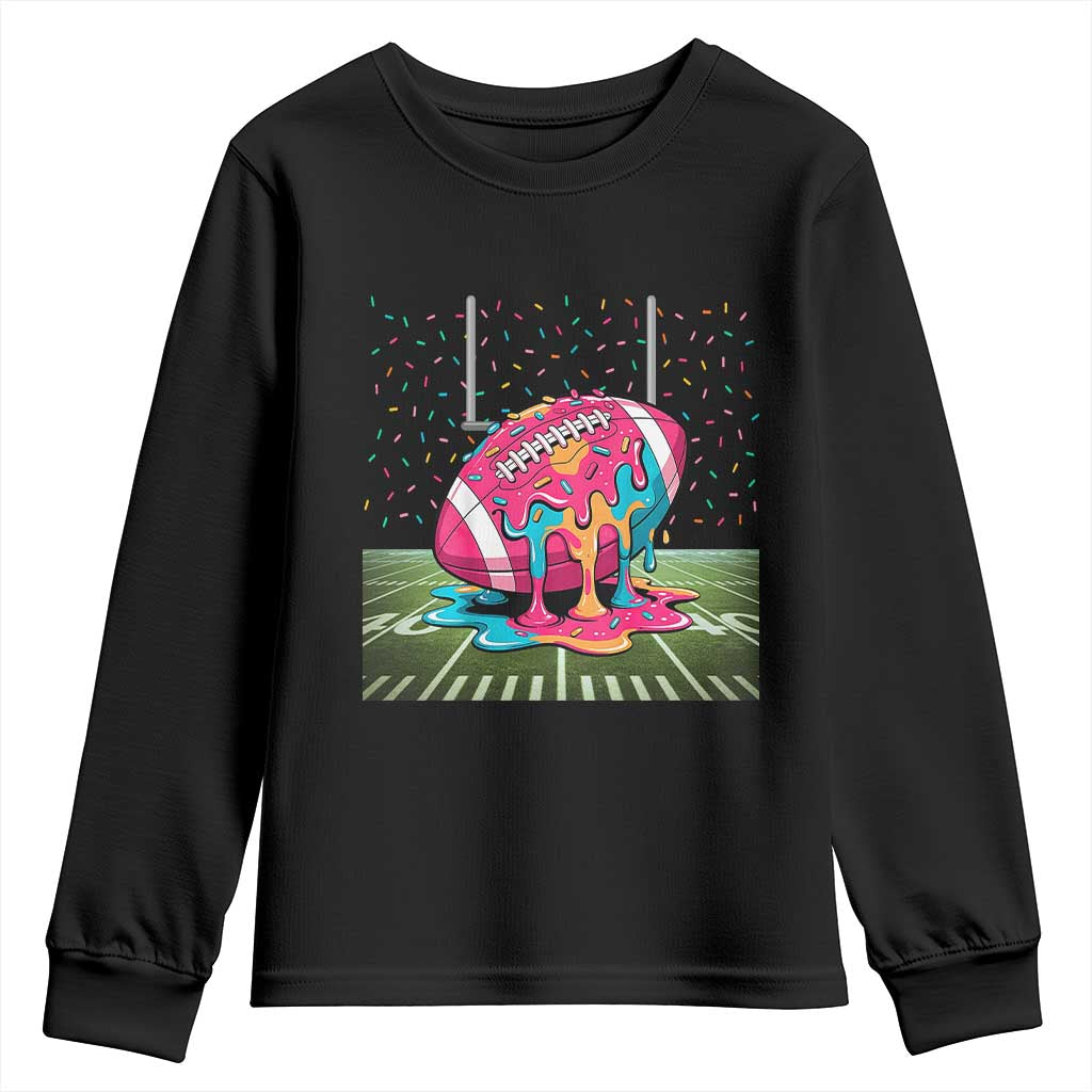 American Football Sprinkles Ice Cream Drip Field Goal Youth Sweatshirt - Wonder Print Shop