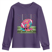 American Football Sprinkles Ice Cream Drip Field Goal Youth Sweatshirt - Wonder Print Shop