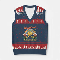 Funny I Wanna Count The Wrinkles On Your Stink Star V-Neck Knit Sweater Vest Adult Humor - Wonder Print Shop