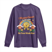Funny I Wanna Count The Wrinkles On Your Stink Star Long Sleeve Shirt Adult Humor - Wonder Print Shop