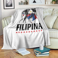 Filipina Girl Philippines Flag Proud Pinay Throw Blanket - Wonder Print Shop