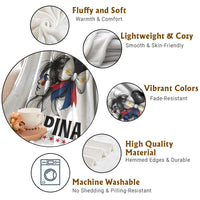 Filipina Girl Philippines Flag Proud Pinay Throw Blanket - Wonder Print Shop