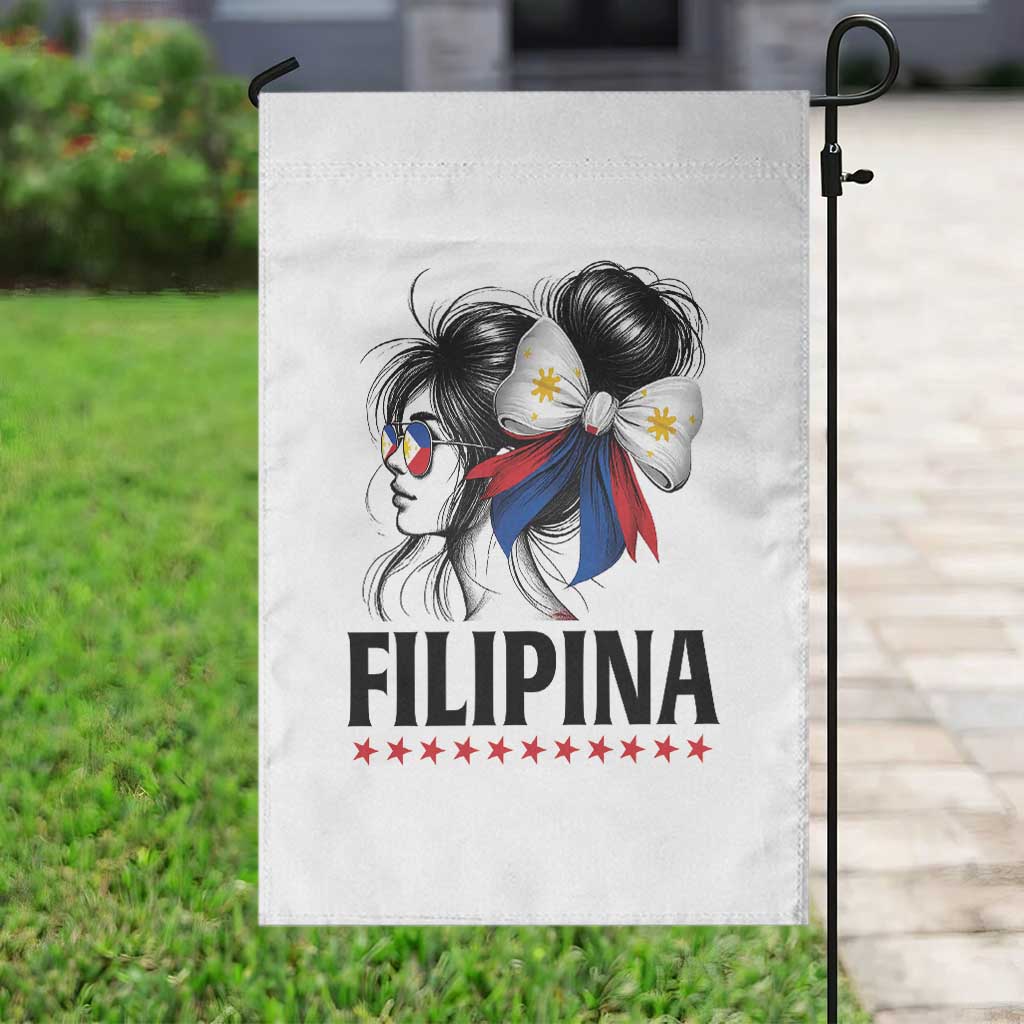 Filipina Girl Philippines Flag Proud Pinay Garden Flag - Wonder Print Shop