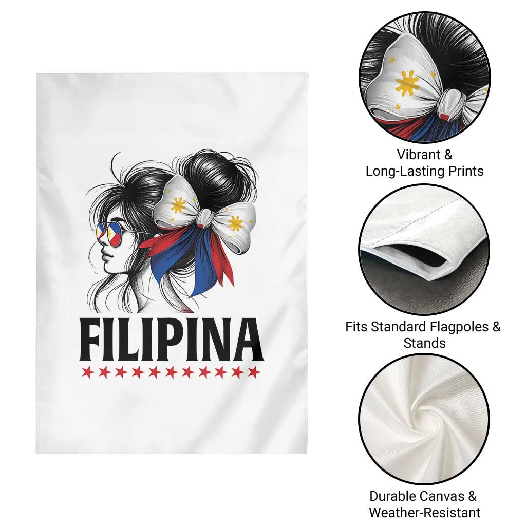 Filipina Girl Philippines Flag Proud Pinay Garden Flag - Wonder Print Shop