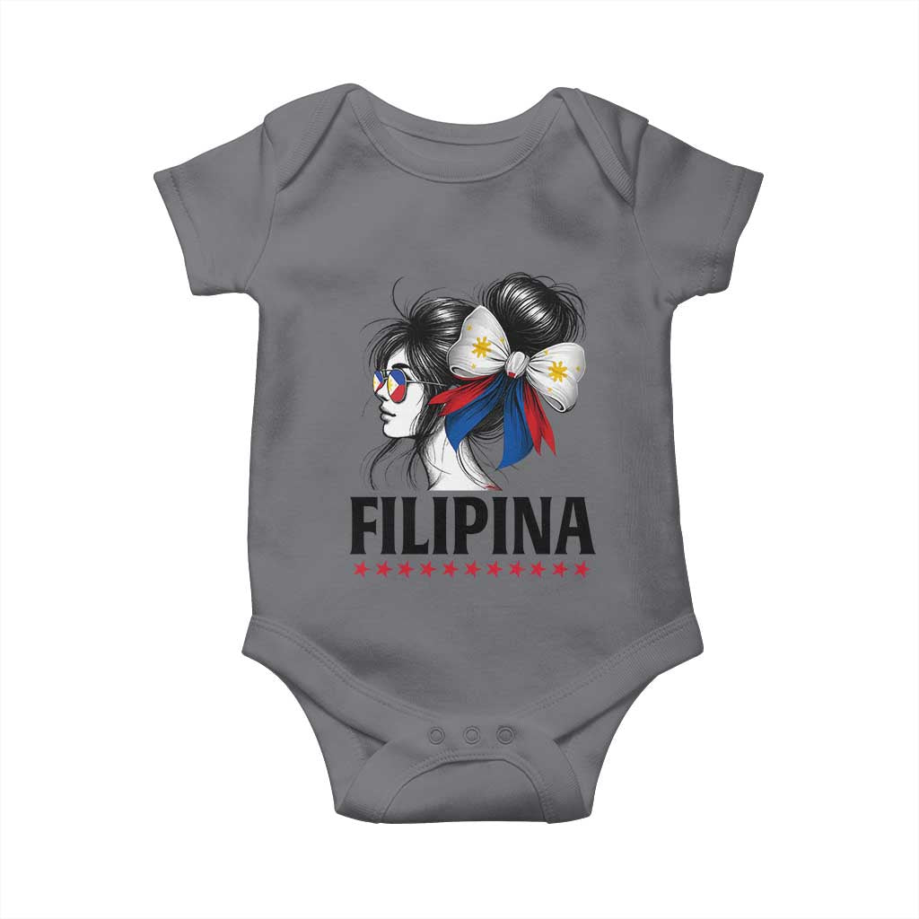 Filipina Girl Philippines Flag Proud Pinay Baby Onesie - Wonder Print Shop