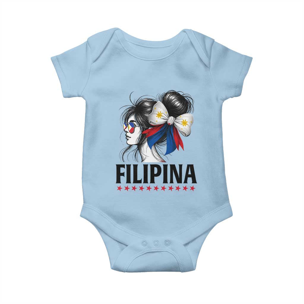 Filipina Girl Philippines Flag Proud Pinay Baby Onesie - Wonder Print Shop