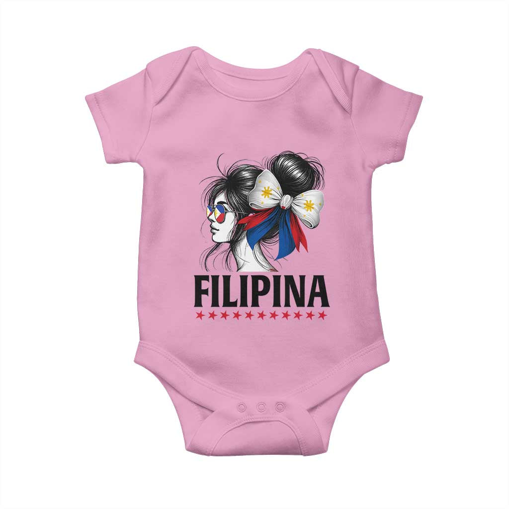 Filipina Girl Philippines Flag Proud Pinay Baby Onesie - Wonder Print Shop