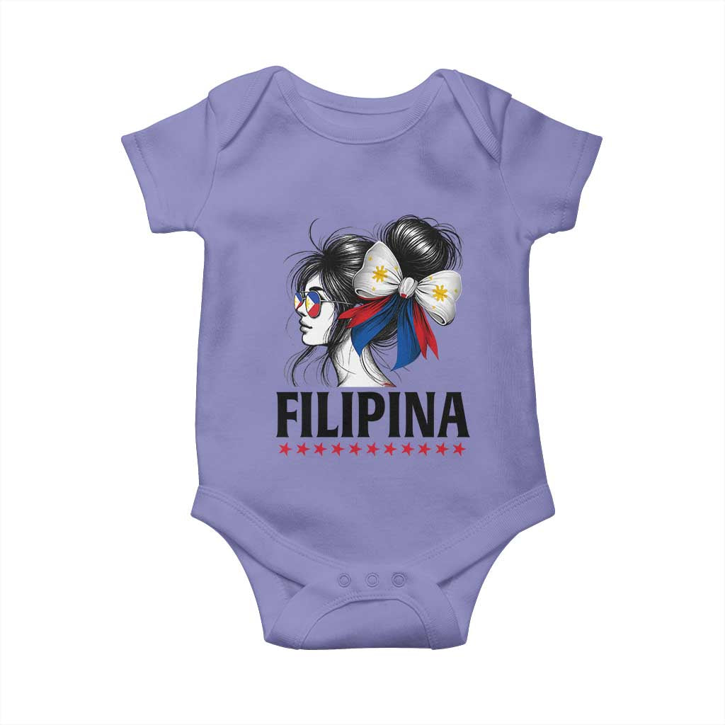 Filipina Girl Philippines Flag Proud Pinay Baby Onesie - Wonder Print Shop