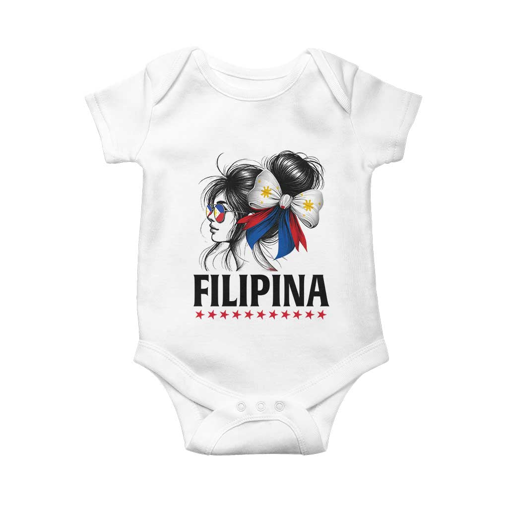 Filipina Girl Philippines Flag Proud Pinay Baby Onesie - Wonder Print Shop