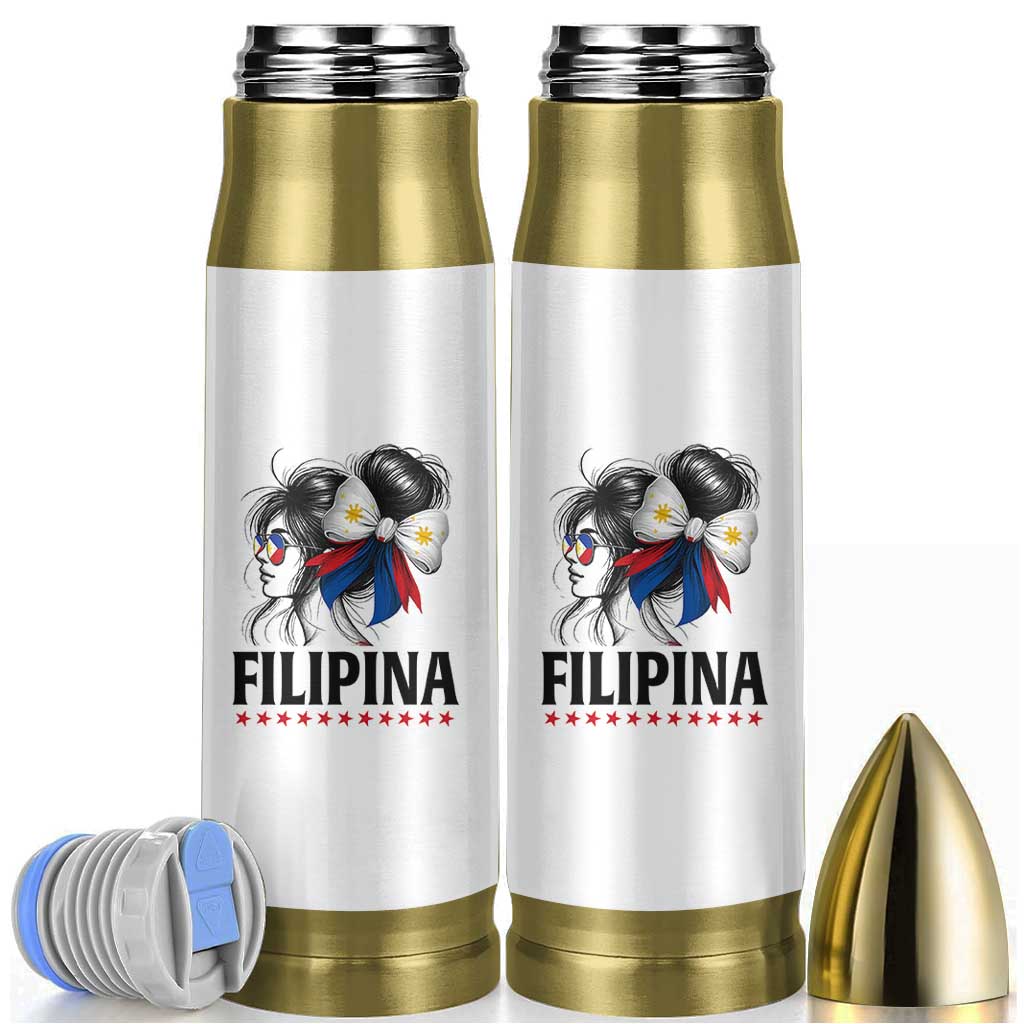 Filipina Girl Philippines Flag Proud Pinay Bullet Tumbler - Wonder Print Shop