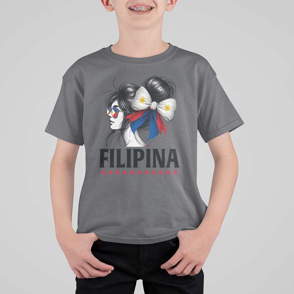 Filipina Girl Philippines Flag Proud Pinay T Shirt For Kid - Wonder Print Shop