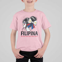 Filipina Girl Philippines Flag Proud Pinay T Shirt For Kid - Wonder Print Shop
