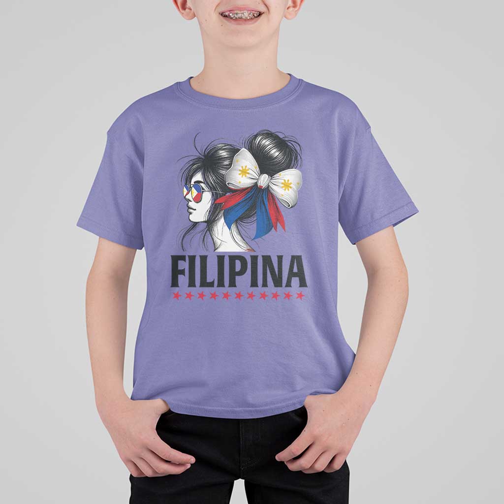 Filipina Girl Philippines Flag Proud Pinay T Shirt For Kid - Wonder Print Shop