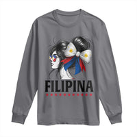 Filipina Girl Philippines Flag Proud Pinay Long Sleeve Shirt - Wonder Print Shop