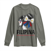 Filipina Girl Philippines Flag Proud Pinay Long Sleeve Shirt - Wonder Print Shop