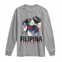 Filipina Girl Philippines Flag Proud Pinay Long Sleeve Shirt - Wonder Print Shop