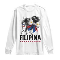Filipina Girl Philippines Flag Proud Pinay Long Sleeve Shirt - Wonder Print Shop