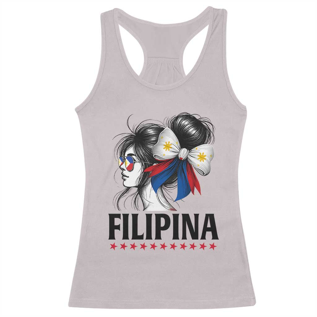 Filipina Girl Philippines Flag Proud Pinay Racerback Tank Top - Wonder Print Shop