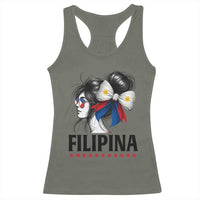 Filipina Girl Philippines Flag Proud Pinay Racerback Tank Top - Wonder Print Shop