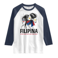 Filipina Girl Philippines Flag Proud Pinay Raglan Shirt - Wonder Print Shop